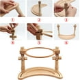 thumbnail image 5 of VEGCOO Embroidery Hoop Multifunctional Beech Wood Stand with 6'' and 8'' Embroidery Hoops, Adjustable Rotated Embroidery Stand Cross Stitch Stand, Embroidery Hoop Holder for Embroidery Project, 5 of 6
