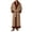 Coffee Z, variant on Umfun Men's Big & Tall Hooded Fleece Full-Length Bathrobe - Oversized Plush Spa Robe with Contrast Trim, Winter Warm Wrap (S-5XL)