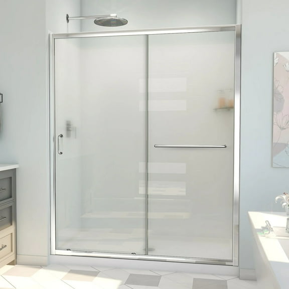 DreamLine Infinity-Z 32 in. D x 60 in. W x 78 3/4 in. H Sliding Shower Door Base and Wall Kit