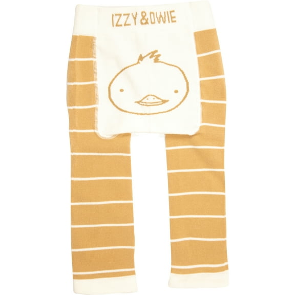 Pavilion Gift Company Duck-Yellow 6-12 Month Soft & Stretchy Baby Striped Leggings, 6-12 Months
