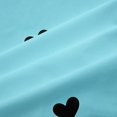 thumbnail image 5 of Manfei Kawaii Kitten Blackout Curtains Set of 2 (38x54 Each), Graffiti Love Heart Doodle Living Room Curtains, Blue, 5 of 6