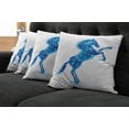 thumbnail image 5 of Ambesonne Animal Throw Pillow Cover 4 Pack, Gallop Animal Theme Motif, 16", Dark Blue and White, 5 of 5