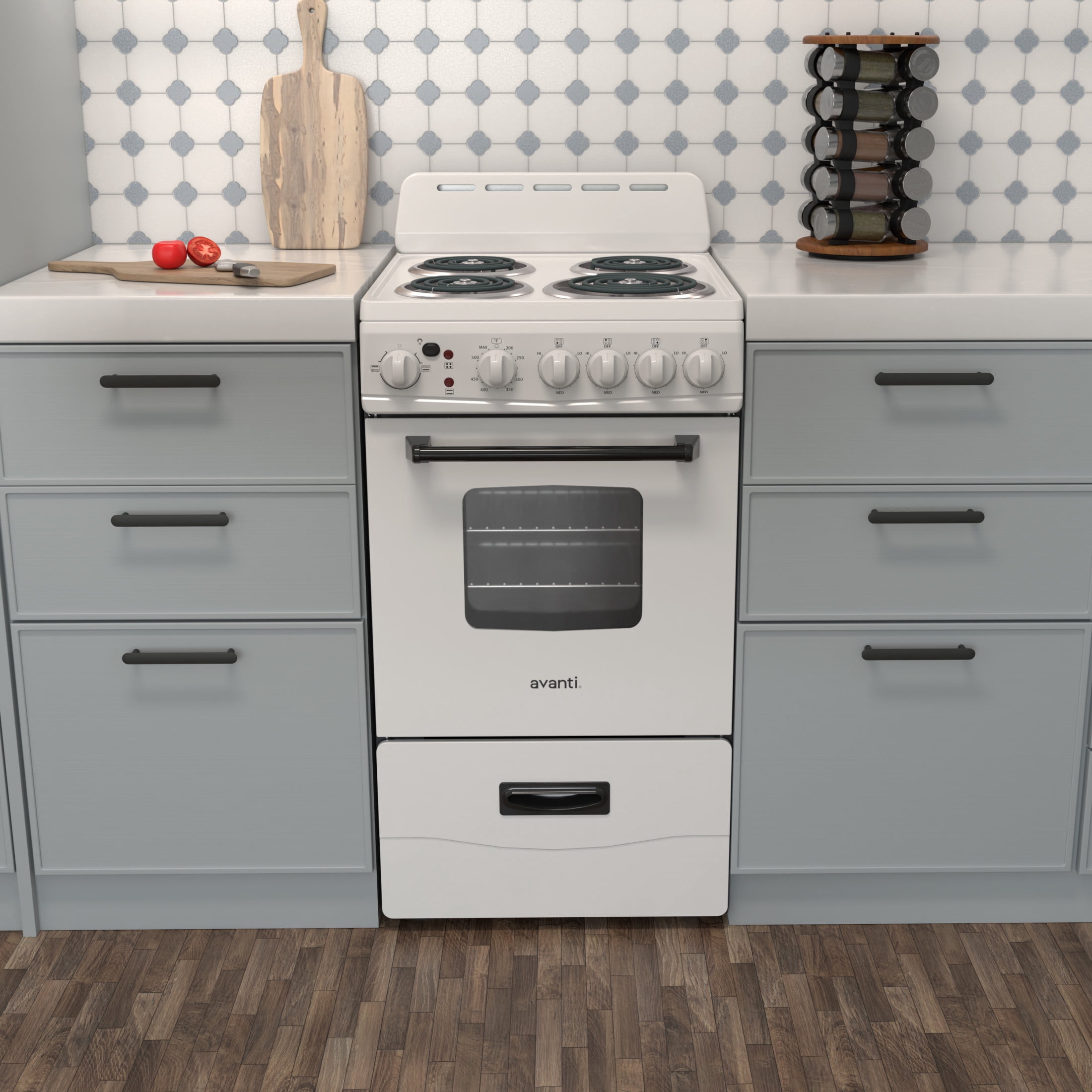 Avanti 20" Electric Range Oven with Framed Glass Door, in White (ERU200P0W)