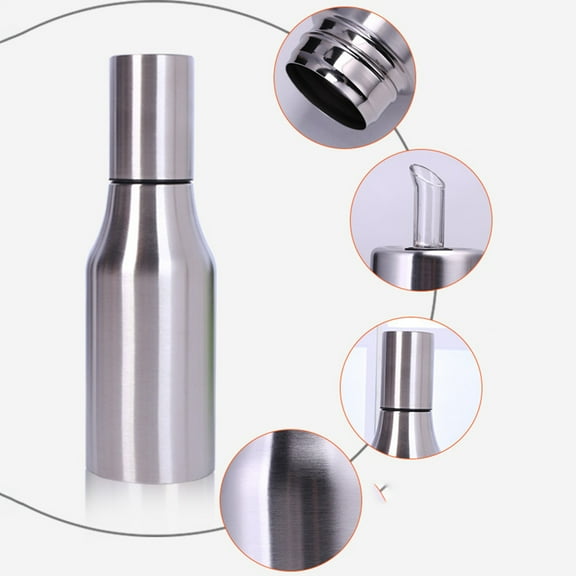 GOOHOCHY Stainless Steel Kitchen Oil Dispenser with Anti-Drip Design, Leak-Proof Oil Pot for Cooking