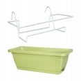 thumbnail image 2 of DOLITY Balcony Hanging Planter with Bracket Easily Install Versatile 17x7.4x5.9inch White Rack, 2 of 8