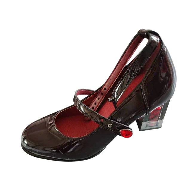 Amzcrzy Zapatos de mujer,Zapatos de mujer,Zapatillas de mujer, Zapatos vintage franceses de tacón alto y grueso con diseño de rosa seca para mujer Sandalias Mujer Zapatillas De Casa