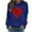 Blue, variant on TKLPEHG Womens Heart Sweatshirt Valentines Day Casual Dressy Crewneck Sweatshirt Raglan Sleeve Loose Lightweight Long Sleeve Heart Print Graphic Tops Pullover (Gray,S)