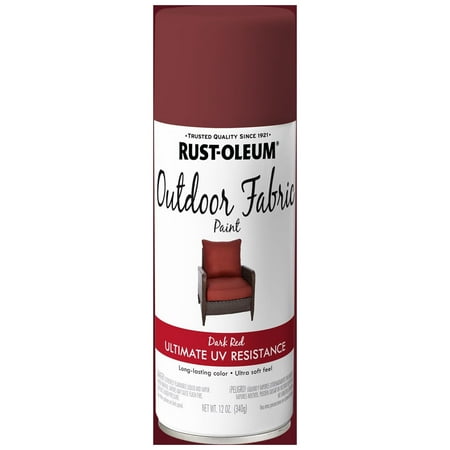 6 Pack, Dark Red, Rust-Oleum Specialty Matte Outdoor Fabric Spray Paint- 12 oz