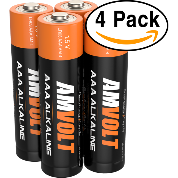 4 Packs Amvolt Aaa Batteries [Ultra Power] Premium Lr3 Alkaline Battery