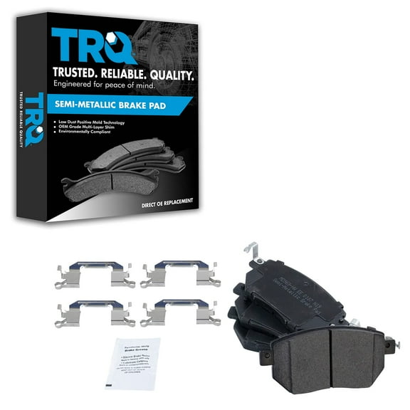 TRQ Front Metallic Disc Brake Pad Set Kit for Altima Maxima G35 FX45 Murano BFA73691 Fits select: 2003-2007,2012 NISSAN MURANO