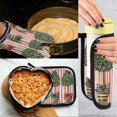 thumbnail image 5 of Yayeee Oven Mitts and Pot Holder Set of 4 Heat Resistant Kitchen Gloves Baking Hot Pad, Stripes Trees, 5 of 5