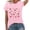 Pink, variant on Trendfront Womens Strawberry Graphic Tops Crewneck Casual Short Sleeve Loose Fit Tee Trendy Fashion T Shirts Relaxed Pullover Daily Clothes
