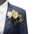 thumbnail image 1 of CNKOO Ivory Rose Wrist Corsage Set Handmade Artificial Corsage and Bride Hand Flower Set for Wedding Party Prom Decorations, 1 of 6