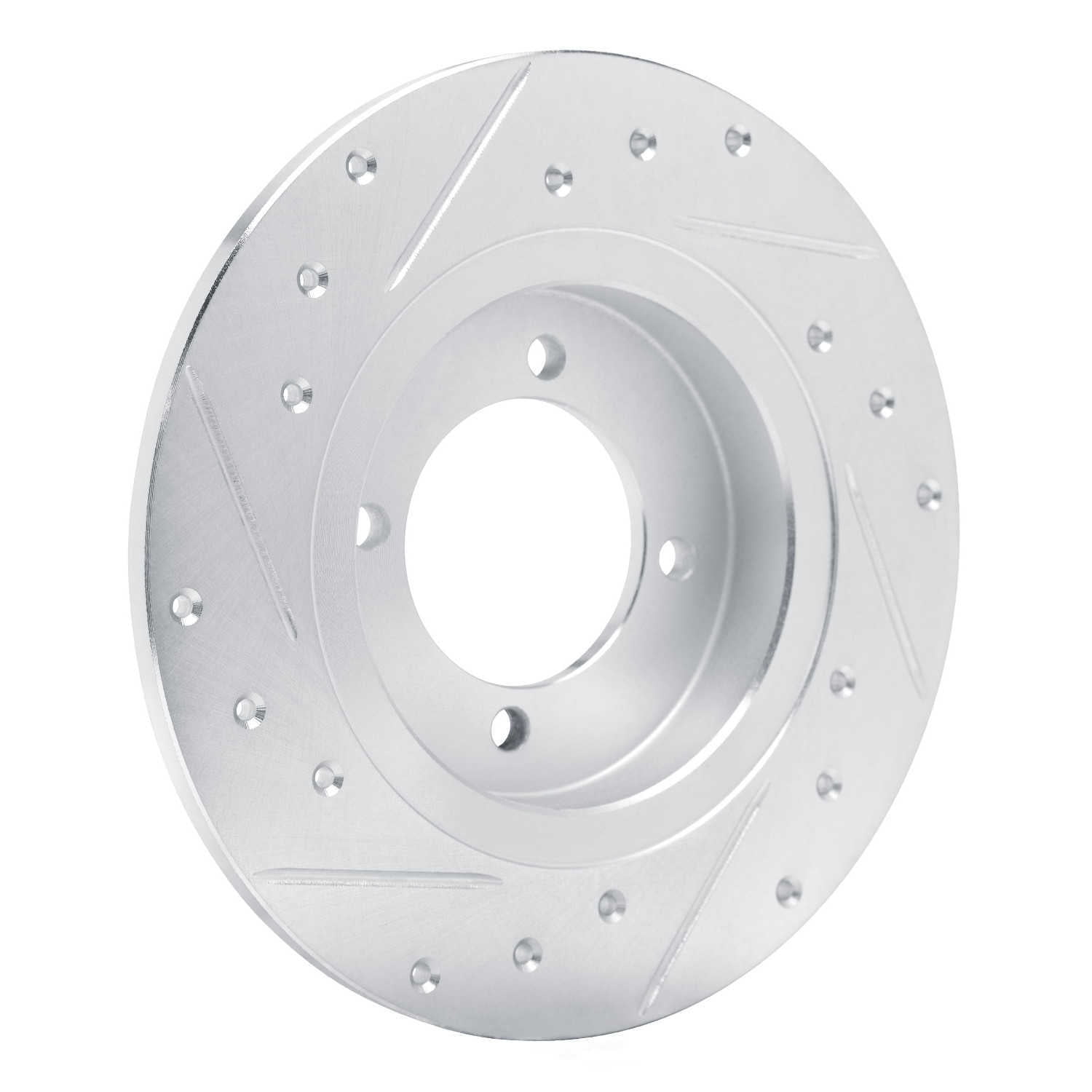 Dynamic Friction Company 631-67002R DFC Brake Rotor - Drilled And Slotted - Silver