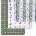 thumbnail image 2 of GROW WILD Forest Crib Sheets 3 Pack | Soft Crib Sheets for Boys and Girls | Crib Sheets Neutral Grey | Stretchy Forest Crib Sheet - Nicely Fit Crib Mattress Sheet (Forest Fun), 2 of 8