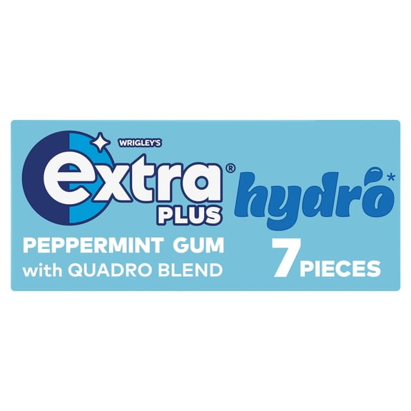 Extra Plus Hydro Peppermint Chewing Gum 7 pieces, Imported from Britain