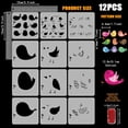 thumbnail image 2 of 12 Pcs Layered Cartoon Bird Drawing Stencil 5.9x5.9inch Reusable Cute Birds Painting Template Combination Bird Decoration Stencil DIY Stencil for Painting on Wood Wall Fabric Furniture, 2 of 7