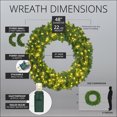 thumbnail image 5 of 48" Red Sleigh Sequoia Fir Commercial-Grade Artificial Christmas Wreath with Warm White LED Lights, 5 of 7