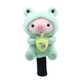 thumbnail image 4 of Vsenkes Golf Wood Head Cover Club Head Cover Cute Pork Transport Protection Plush Golfer Green for Driver, 4 of 9