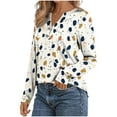 thumbnail image 5 of Qepwsc Women's Tops Casual Shirts Long Sleeve Tops Going Out Top Tunic Shirts Floral Print Basic Tees Graphic Tees Blouses Tops Shirts Loose Fits Spring Fall Sweatshirt for Women, 5 of 6