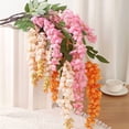 thumbnail image 3 of XmhyTop-A Artificial Flowers 2 Pcs Fake Wisteria Hanging Plants, Realistic Artificial Flowers for Home Decor, Wedding Decoration, Party Decor Indoor Outdoor Use,Pink, 3 of 5