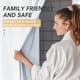 thumbnail image 3 of Cortina de ducha AmazerBath blanca, 200 x 198 cm, impermeable, PEVA, 3 of 9