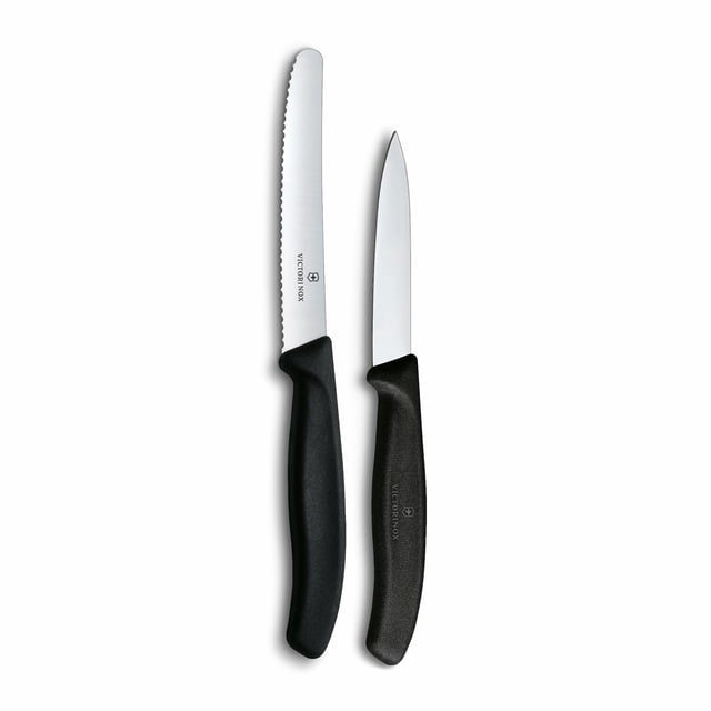 Set de cuchillos mondadores Victorinox Swiss Classic de 2 piezas, negro