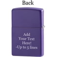 thumbnail image 5 of Zippo Lighter - Personalized Customize Message Engrave on Backside for Playboy Bunny (Purple Matte 49286), 5 of 9