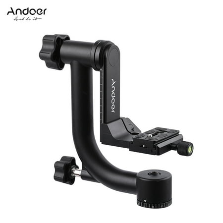 Andoer Heavy Duty Metal Panoramic Gimbal Tripod Head Use for Arca-Swiss Standard Quick Release Plate Aluminum Alloy, Support 30Lbs/13.6kg for Canon Nikon Sony DSLR Camera Camcorder Bird (Best Panoramic Tripod Head)