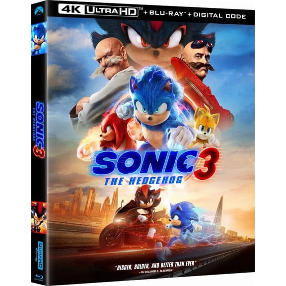 DVD Paramount Sonic El Erizo 3 4K UHD Blu-Ray