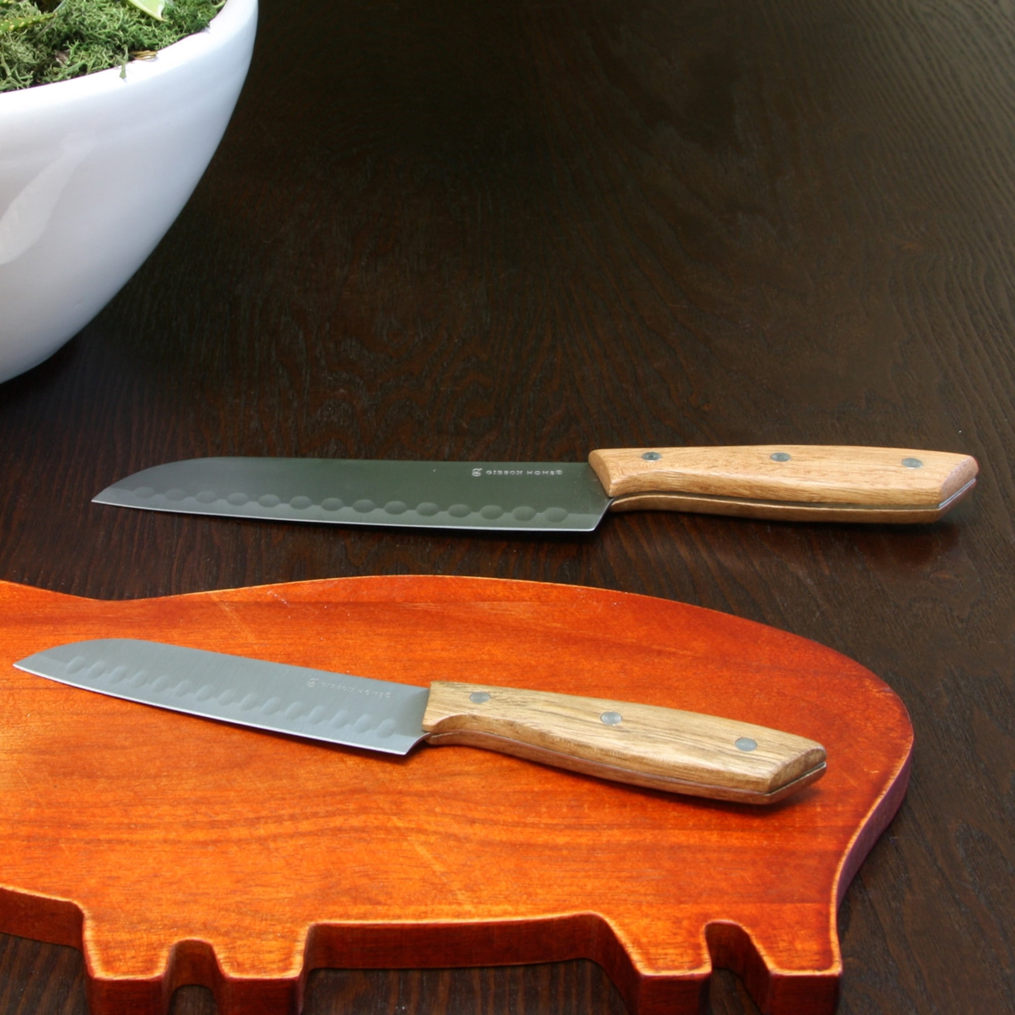 Gibson Home Seward 2-Piece Stainless-Steel Santoku Knife Set