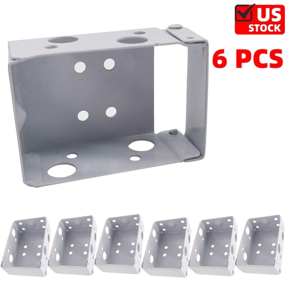 6PCS 2.63 inch Blind Brackets Low Profile Box Mounting Bracket for Window Blinds