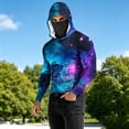 thumbnail image 2 of Men's Performance Fishing Hoodie Shirt Face Mask UPF 50+ Rash Guard Long Sleeve Going Out Shirt, 2 of 5