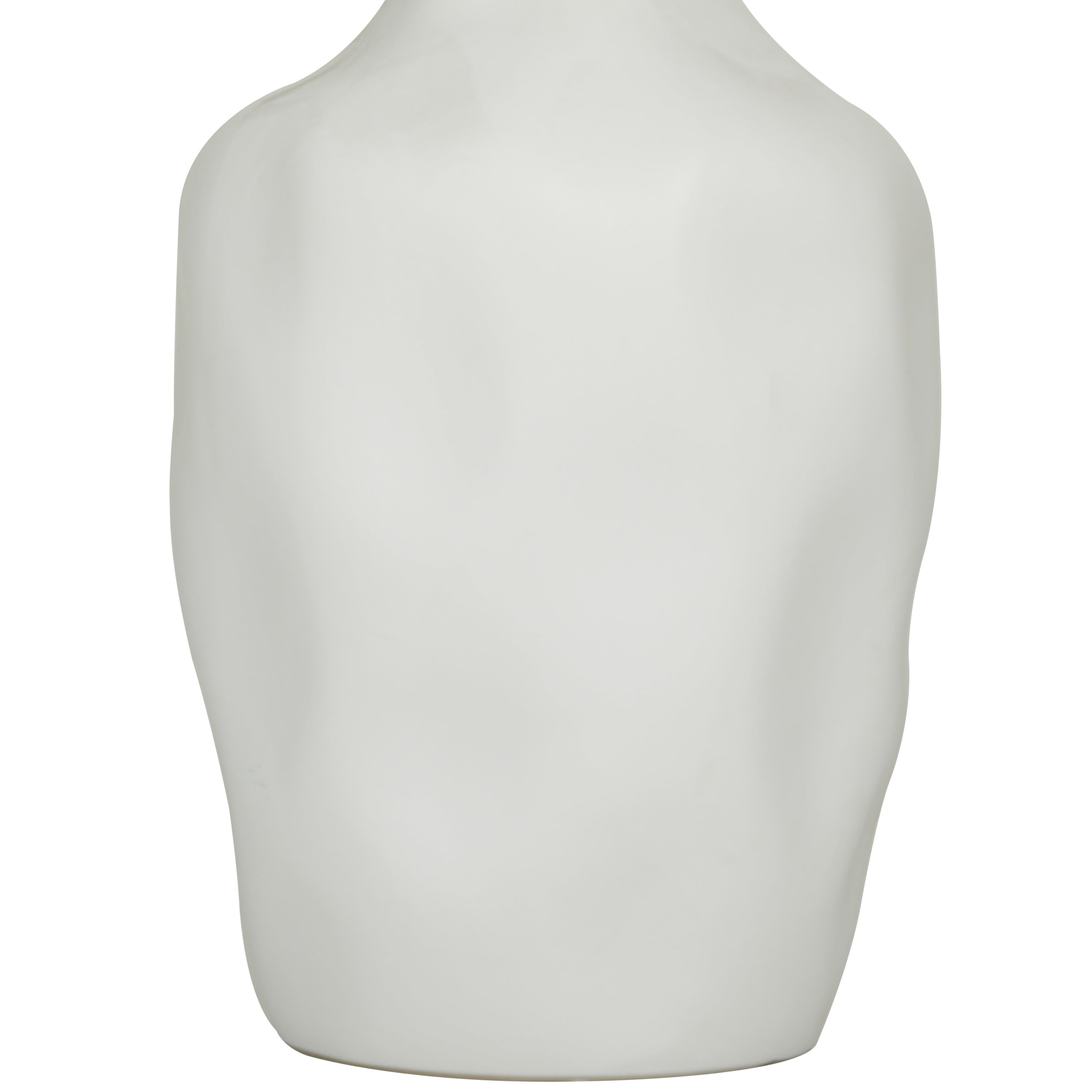 CosmoLiving by Cosmopolitan 9"W, 14"H Ceramic Modern Vase, White, 1-Piece