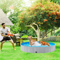 thumbnail image 4 of Yaheetech Foldable Pet Pool Dogs Swimming Pool Wash Tub for Dogs/Cats, Gray, Large-XXXL, 71'', 4 of 7