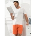 thumbnail image 7 of ANLIQI Men's Bamboo Rayon Undershirts Short Sleeve Crewneck Moisture-Wicking Undershirts 3 or 5 Pack(White, L), 7 of 7