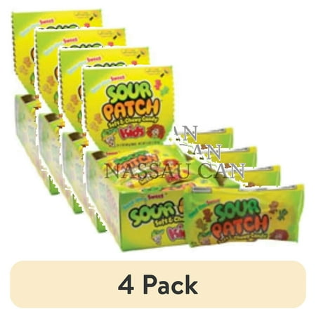 (4 pack) SOUR PATCH KIDS ASSORTED FAT FREE SOFT CANDY 2 OZ