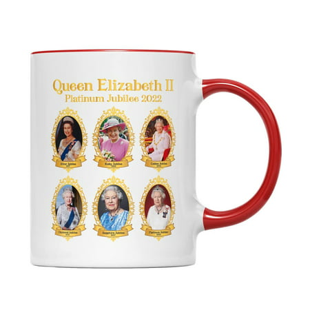 

Megawheels Queen Elizabeth Commemorative Cups | Commemoration Of The Queen Of Great Britain | Queen s Silver Jubilee To Platinum Jubilee Souvenirs Mug for Thanksgiving Gifts