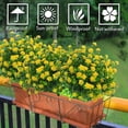 thumbnail image 5 of GRNSHTS 6 Bundles Artificial Flowers Outdoor UV Resistant Fake Plastic Plants Faux Greenery Shrubs Indoor Outside Hanging Planter Home Kitchen Office Wedding Garden Decor (Yellow), 5 of 14