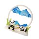 thumbnail image 3 of Figura de panda con arena en movimiento, arte artístico, manualidades, paisaje, arena dinámica 3D Azul, 3 of 9