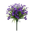 thumbnail image 2 of QuanTara Artificial Outdoor Flower Bundles, 12.6in Fake Green Shrubs with 7 Stems, Waterproof ABS Plastic Flowers for Garden, Porch, Patio, Indoor & Outdoor Decor, 2 of 3
