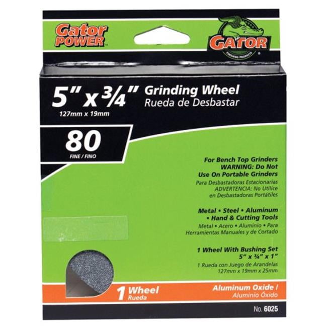 Grinding Wheel,5in.Dia,AO,100//120G,Brown NORTON 07660788205