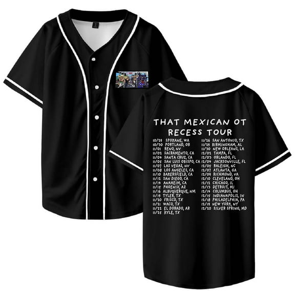 That Mexican OT Recess Tour 2025 Merch Baseball Jersey Shirt V-Neck Women Men Short Sleeve Streetwear Clothes