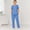 Dark Blue, variant on Scrubs For Women Set Classic V Neck 3 Pocket Scrub Top & Drawstring Straight Leg Cargo Pants,Stretch Breathable Nursing Uniform Black L