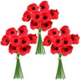 thumbnail image 5 of Zukuco 8 Pcs Artificial Flowers Red Poppy Anemone Stems PU Real Touch Poppy Anemones Fake Flowers for Wedding Bouquets Corsages Centerpiece Floral Arrangements Décor, 5 of 7