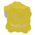 thumbnail image 1 of Inkdotpot Real Rose Gold Foil Thank You Bridal Shower Tags Favor Bracket Shape Hang Pack Of 100 Paper Tags, 1 of 6
