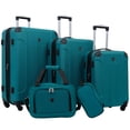 thumbnail image 1 of Travelers Club Chicago Hardside Expandable Spinner Luggage, Teal, 5 Piece Set, 1 of 1