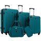 thumbnail image 1 of Travelers Club Chicago Hardside Expandable Spinner Luggage, Teal, 5 Piece Set, 1 of 1
