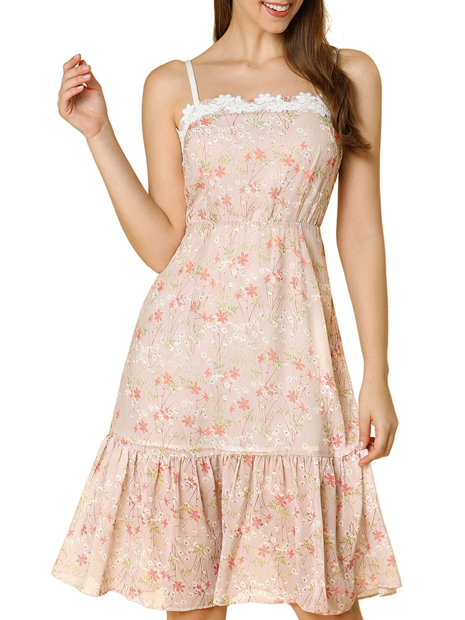 light pink spaghetti strap dress