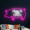 thumbnail image 5 of Handmadetneonsign Come In We're Open Neon Sign, Butcher Shop Open Wall Art Decor, Pig Open Wall Decor, 5 of 5